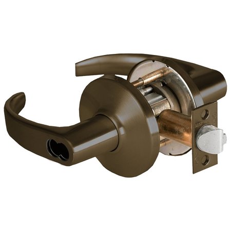 BEST Grade 1 Storeroom Cylindrical Lock, 14 Lever, D Rose, SFIC Less Core, Oil-Rubbed Bronze Finish, 5-in 9K57D14DS3613